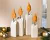 Holzdeko Weihnachten Vorlagen Süß 4er Dekokerze Advent Weihnachten Holzkerze Tischdeko