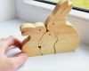 Holzpuzzle Vorlagen Elegant Ostern Kinder Geschenke Hase Kaninchen Holz Puzzle Aus Holz