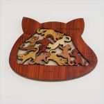 Holzpuzzle Vorlagen Wunderbar Bilderwürfel Puzzle – Katze Hund Ente Maus Pferd Hahn