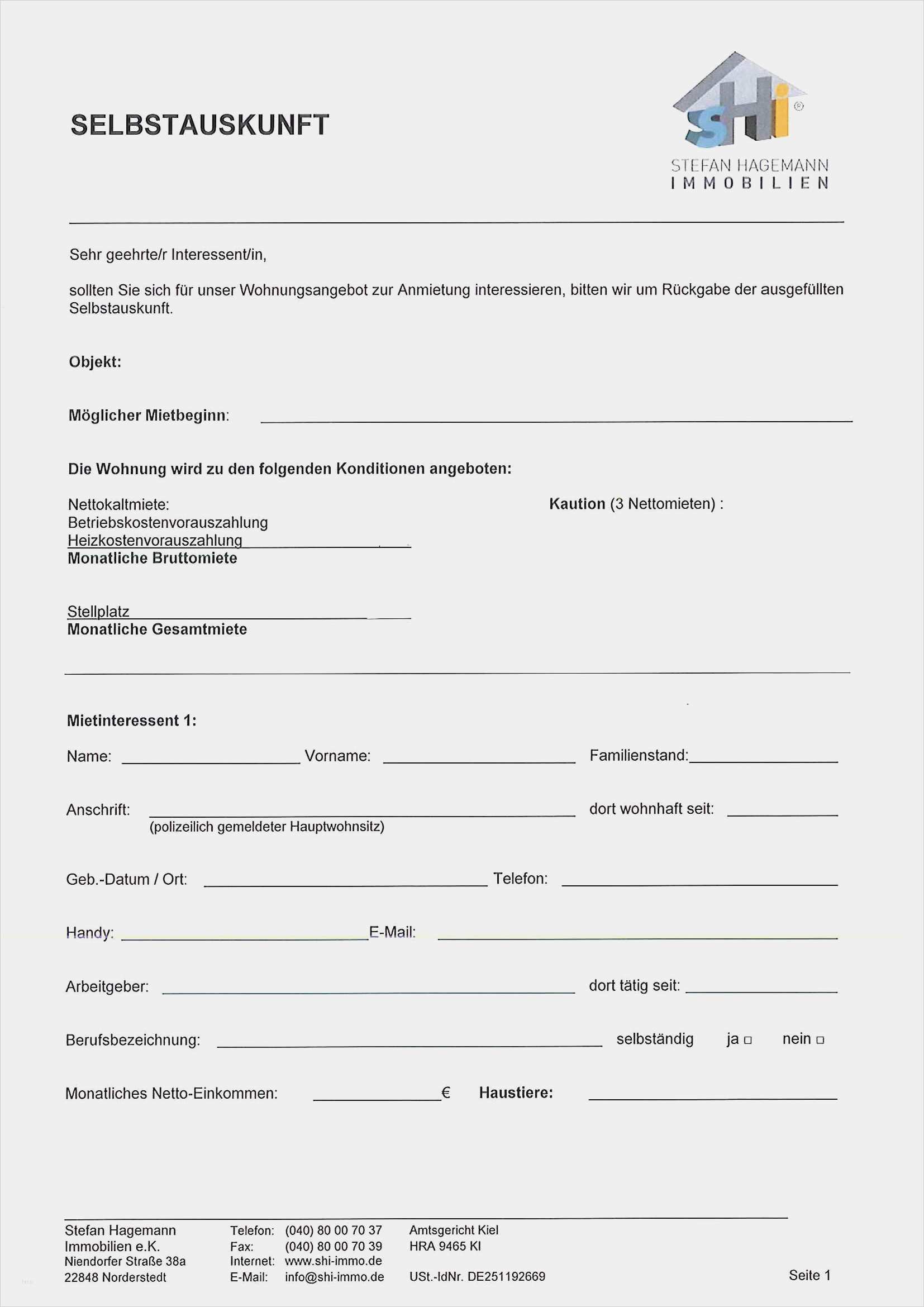 Selbstauskunft Formular Mieterselbstauskunft PQHZ Selbstauskunft Formular Mieterselbstauskunft PQHZ