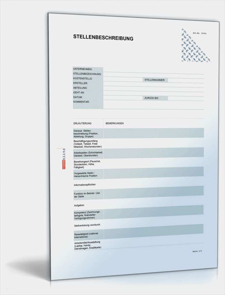 Html formular Vorlage Fabelhaft Stellenbeschreibung Blanko formular