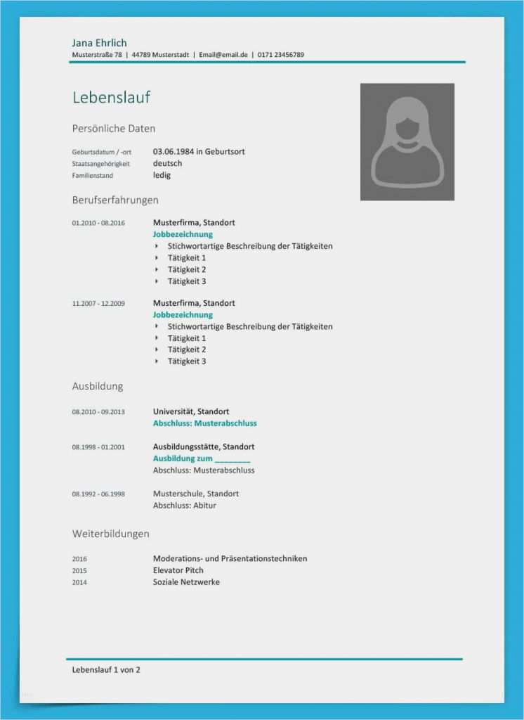 Html Lebenslauf Vorlage Inspiration Kostenlose Lebenslauf Muster Und Vorlagen Zum Download