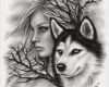 Husky Tattoo Vorlagen Elegant Winter Seelen Husky Hund Wolf Geister Kunstdruck Emo Fantasy