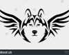 Husky Tattoo Vorlagen Gut Flying Husky Dog Tribal Tattoo Illustration Stock Vector