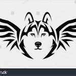 Husky Tattoo Vorlagen Gut Flying Husky Dog Tribal Tattoo Illustration Stock Vector