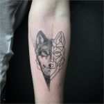 Husky Tattoo Vorlagen Luxus Geometric Wolf On forearm Oberarm Sleeve