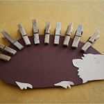 Igel Aus tonpapier Vorlage Genial Ein Klammerigel Für Feinmotorik