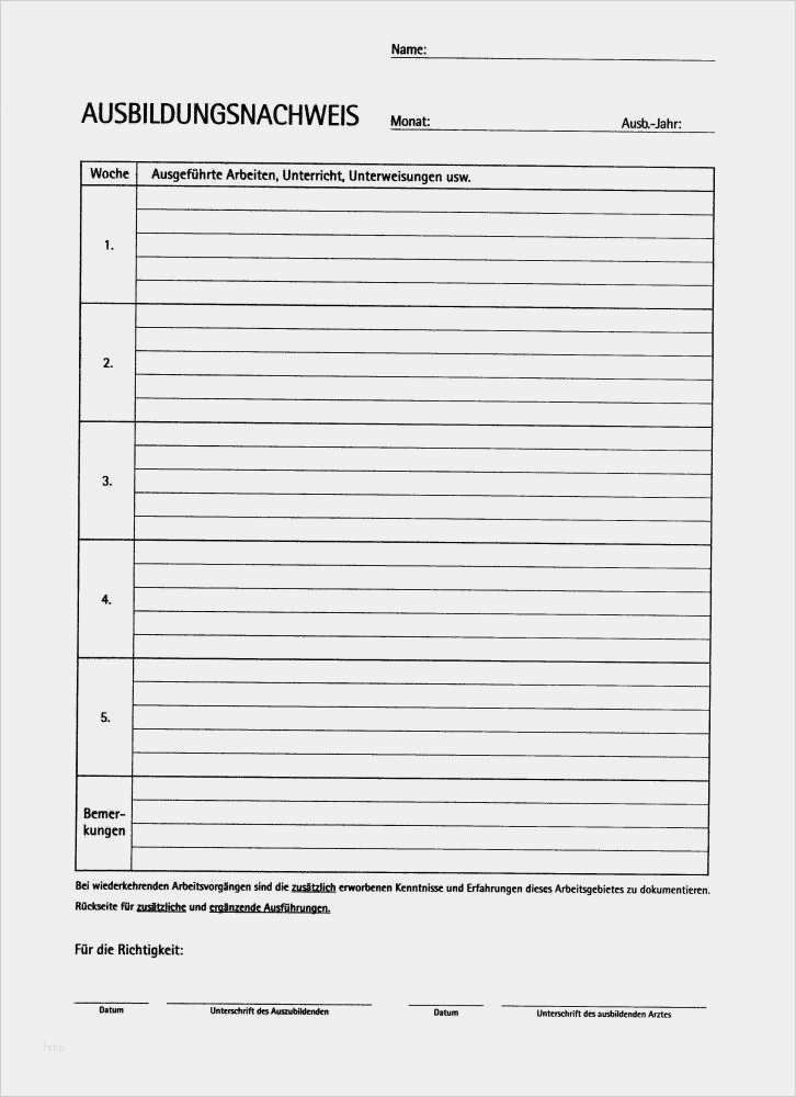 Ihk Berichtsheft Täglich Vorlage Erstaunlich Ausbildungsnachweis Ihk Vorlage – Kostenlos Vorlagen