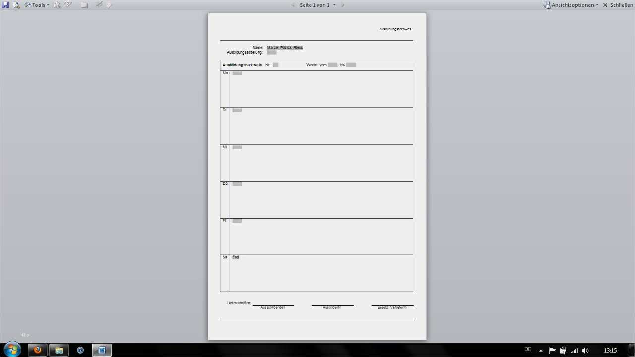 Ihk Berichtsheft Täglich Vorlage Erstaunlich Ihk Ausbildungsnachweis Vorlage – Various Vorlagen