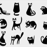 Illustrator Vorlagen Kostenlos Gut 滑らかなラインが特長！キュートな黒猫の無料ベクターイラスト素材。 － All Free Clipart