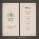 Illustrator Vorlagen Kostenlos Neu Klassische Speisekarte Vorlage