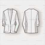 Illustrator Vorlagen Süß Women S Blazer Fashion Flat Template – Templates for Fashion