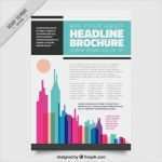 Immobilien Flyer Vorlage Genial Stilvolle Immobilien Flyer Mit Farbigen Wolkenkratzern