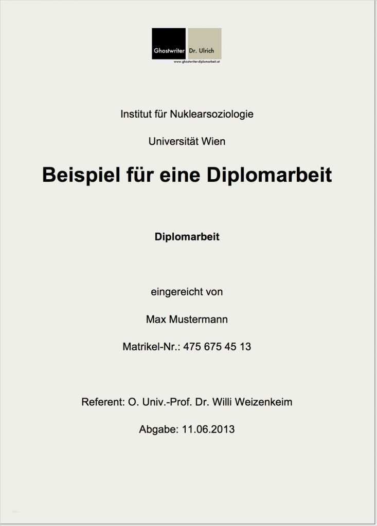 Impressum Vorlage 2018 Wunderbar Beispiel Diplomarbeit