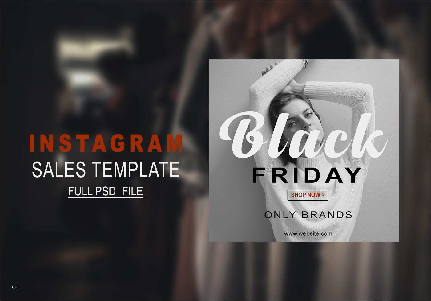 Instagram Vorlage Photoshop Einzigartig Schwarzer Freitag Instagram Verkaufs Schablone Psd
