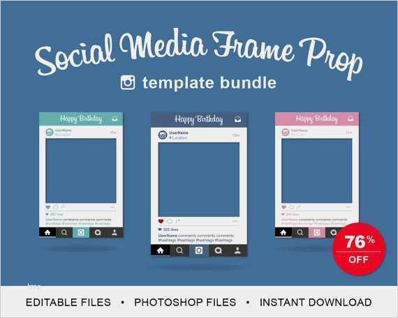 Instagram Vorlage Photoshop Einzigartig social Media Instagram Style Prop Frame Templates