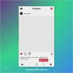 Instagram Vorlage Photoshop Hübsch Plantilla De Publicación De Instagram Con Notificaciones