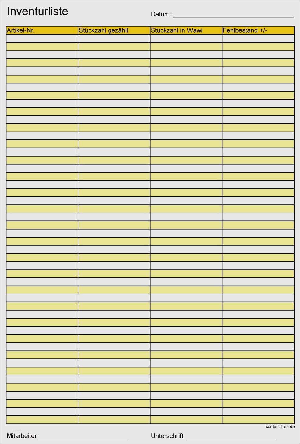 Inventarliste Vorlage Muster Wunderbar Inventarliste Vorlage Muster Beste 14 Vorlage