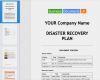 It Disaster Recovery Plan Vorlage Inspiration Disaster Recovery Plan Template Essential Cover