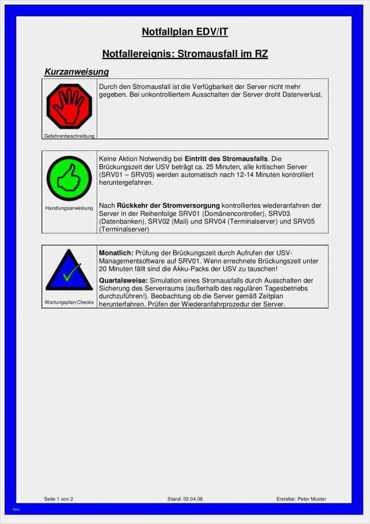 It Notfallplan Vorlage Schön tolle Es Notfallplan Vorlage Fotos Beispiel Anschreiben