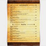 Italienische Speisekarte Vorlage Neu Italienisches Restaurant Speisekarte Pizzeria