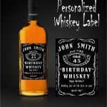Jack Daniels Etikett Vorlage Beste Geburtstags Whiskey Etikett Personalisiertes