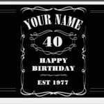 Jack Daniels Etikett Vorlage Süß Jack Daniels Style Label Edible Cake topper Personalised