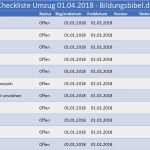 Jahresabschluss Checkliste Vorlage Genial Umzug Planen Durchführen Checkliste Aufgaben Kosten