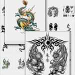 Japanische Drachen Tattoo Vorlagen Bewundernswert Tattoo Vorlagen Das Mega Paket Nummer 1 Bonus