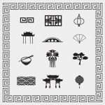 Japanische Schriftzeichen Vorlagen Wunderbar Chinesische Symbole — Stockvektor © Zeal