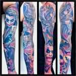 Joker Tattoo Vorlagen Erstaunlich Batman and the Joker Tattoo Sleeve Jok