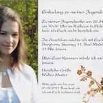 Jugendweihe Einladungstext Vorlage Luxus Danksagungskarten Zur Geburt Taufe Jugendweihe