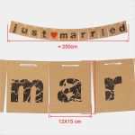 Just Married Girlande Vorlage Angenehm Vintage Wimpel Hochzeit Dekoration Türschild Just Married