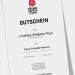 Kaffee Gutschein Vorlage Erstaunlich Gutschein Kaffee Erlebnis tour Gutscheine