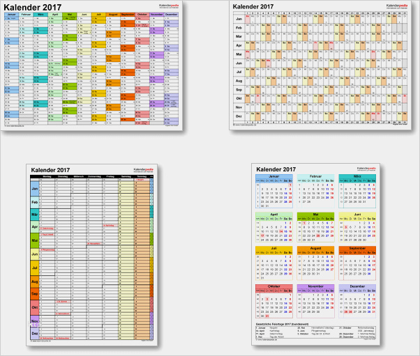 Kalender 2017 Excel Vorlage Elegant Kalender 2017 Mit Excel Pdf Word Vorlagen Feiertagen