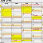 Kalender 2018 Vorlage Genial Kalender 2018 Berlin Ferien Feiertage Excel Vorlagen