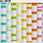 Kalender 2019 Excel Vorlage Großartig Kalender 2019 Zum Ausdrucken In Excel 16 Vorlagen