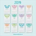 Kalender 2019 Indesign Vorlage Angenehm Schöner Kalender 2019 Mit Einem Mandalaentwurf
