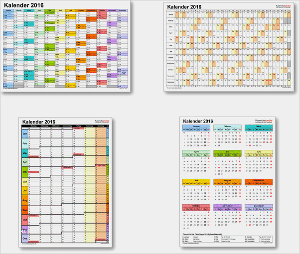 Kalender 2019 Indesign Vorlage Süß Kalender 2016 Mit Excel Pdf Word Vorlagen Feiertagen