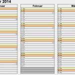 Kalender Excel Vorlage Großartig Kalender 2014 In Excel Zum Ausdrucken 16 Vorlagen