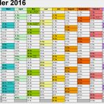 Kalender Excel Vorlage Luxus Kalender 2016 In Excel Zum Ausdrucken 16 Vorlagen