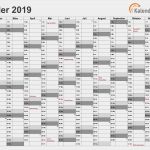Kalender Vorlage 2019 Bewundernswert Excel Kalender 2019 Kostenlos