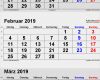 Kalender Vorlage 2019 Elegant Kalender Februar 2019 Als Word Vorlagen