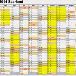 Kalender Vorlage Excel Schön Kalender 2014 Saarland Ferien Feiertage Excel Vorlagen