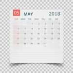 Kalender Vorlage Photoshop Gut Kalender Mai 2018 Kalenderaufkleberdesignvorlage Woche