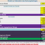 Kalkulation Excel Vorlage Erstaunlich Modell Zur Kalkulation Des Deckungsbeitrages Excel
