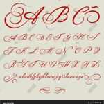 Kalligraphie Alphabet Vorlagen Kostenlos Einzigartig Vector Hand Ekend Kalligrafische Alfabet Op Basis Van