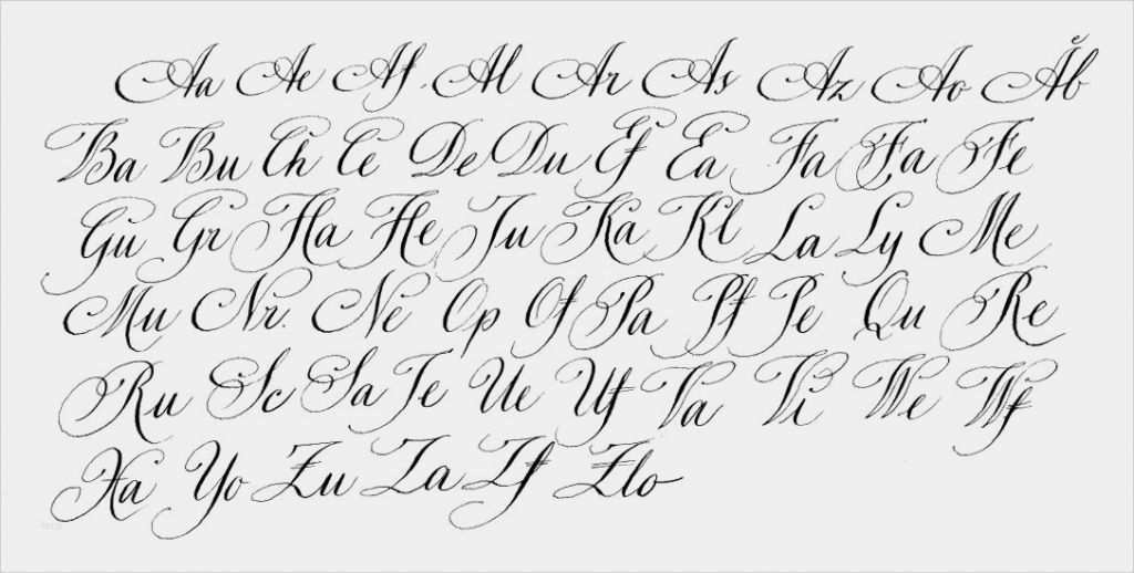Kalligraphie Lernen Vorlagen Hübsch Bildergebnis Für Kalligraphie Alphabet Vorlagen