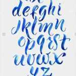 Kalligraphie Vorlagen Zum Ausdrucken Best Of Kalligraphie Alphabet Schrift Pinsel Auf Weißem