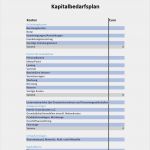 Kapitalbedarfsplan Businessplan Vorlage Hübsch Kapitalbedarfsplan Im Rahmen Eines Businessplans